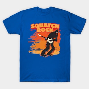 Sasquatch Guitarist Squatch Rock Bigfoot Guitar Player T-Shirt